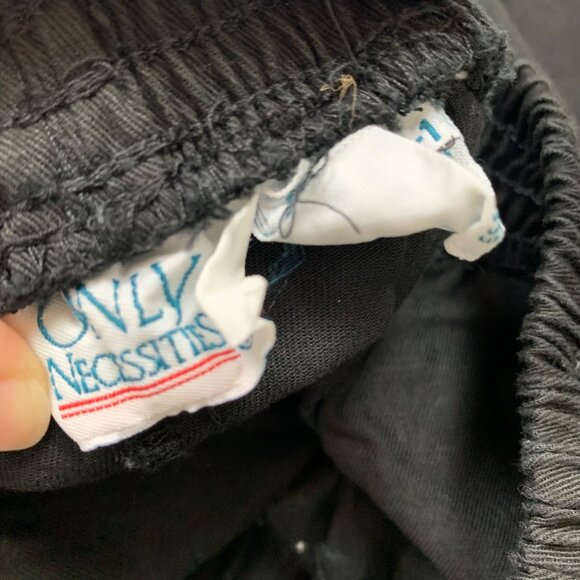 Only Necessities Womens Plus Size 20WP Black Pants Elastic Waist Straight Leg - Picture 3 of 7